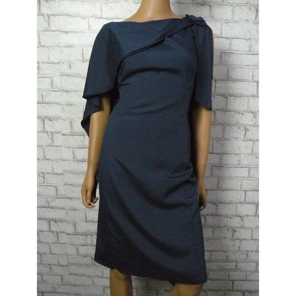 Angel Sanchez Dresses & Skirts - $160 Angel Sanchez Navy Blue Cape Mother of Bride Party Sheath Dress 10 NEW